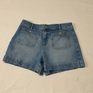 LOFT Light Blue Curvy Palmer Jean Shorts